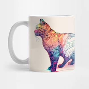 Cat Body Colorful Mug